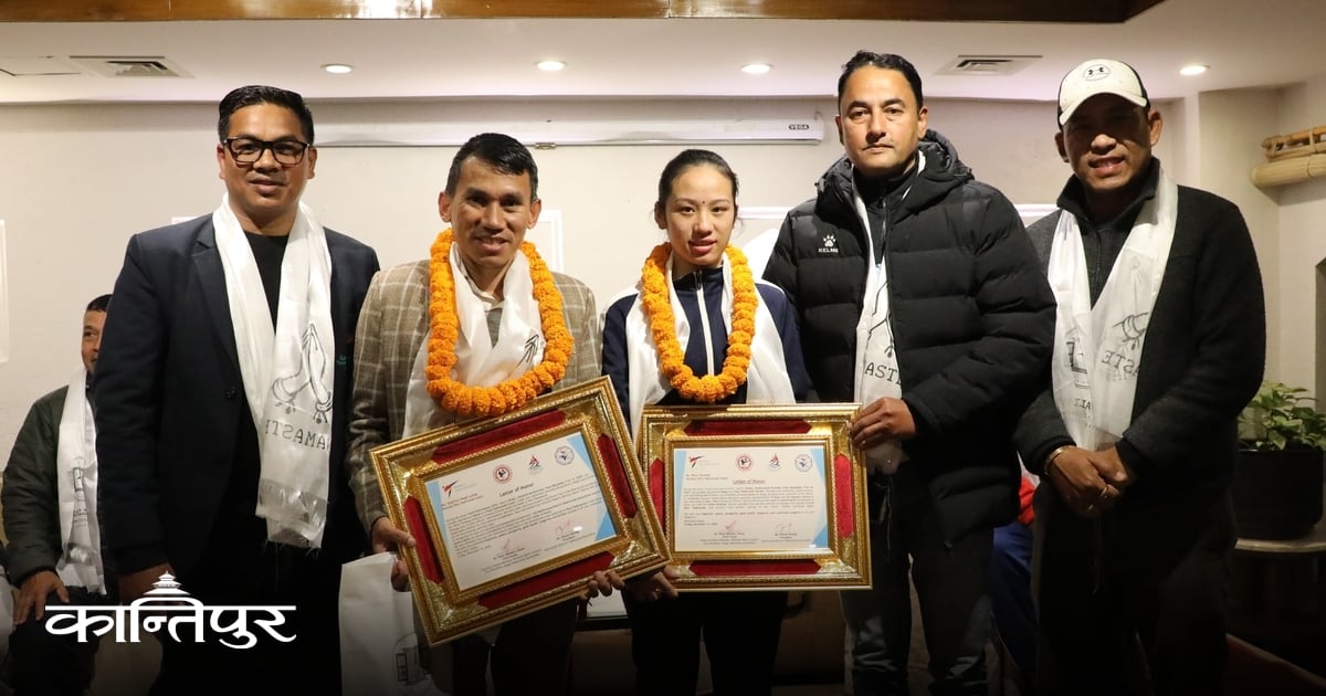 पदकधारी रेनु र प्रशिक्षक नेगी सम्मानित