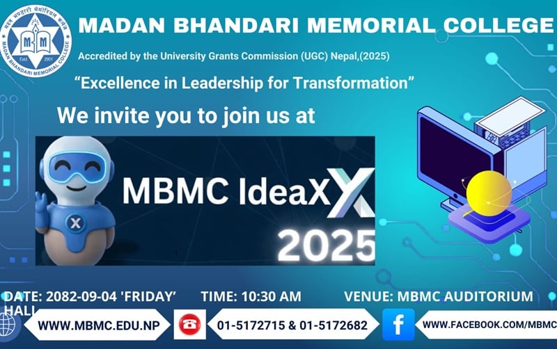 MBMC IdeaX-2025: Madan Bhandari Memorial College to Host Nepal’s Premier 48-Hour Hackathon