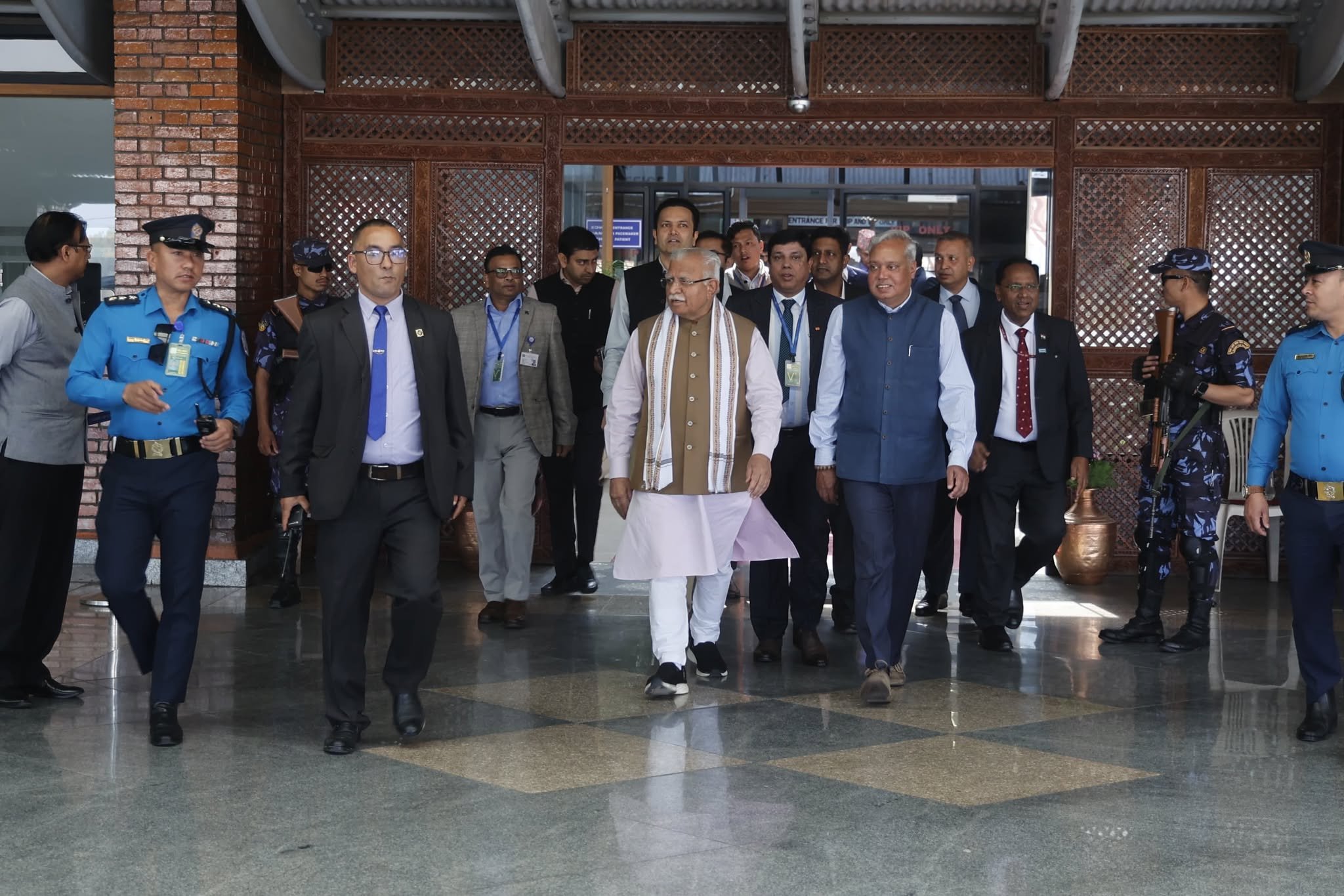 Indian Power Minister Khattar arrives in Kathmandu