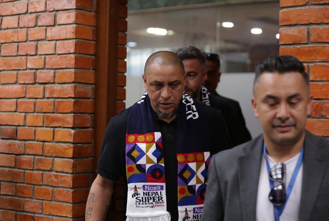 Brazilian football star Carlos in Nepal