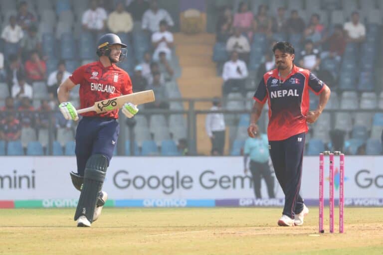 Nepal lose to England by 4Runs in T20 World Cup