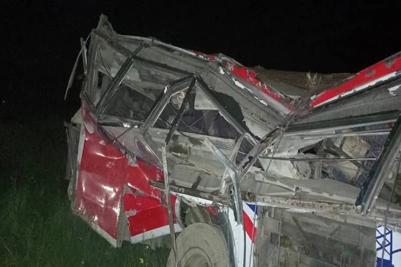 Six killed as bus carrying wedding procession attendees meets with accident in Baitadi