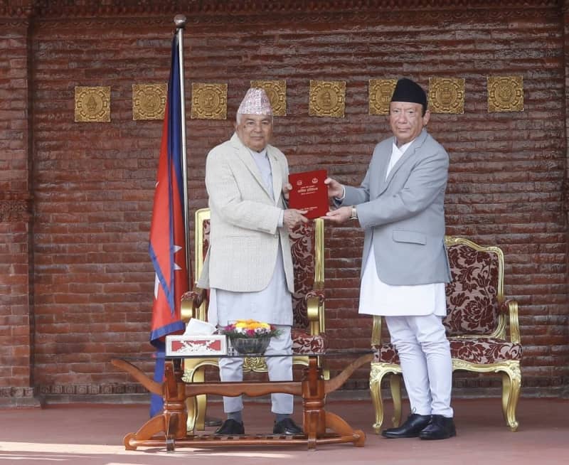 Chief Justice Raut Submits FY 2081/082 Judicial Reports to President Paudel