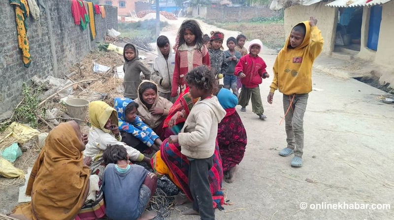 Cold wave hits Madhesh, poor families left to endure freezing nights