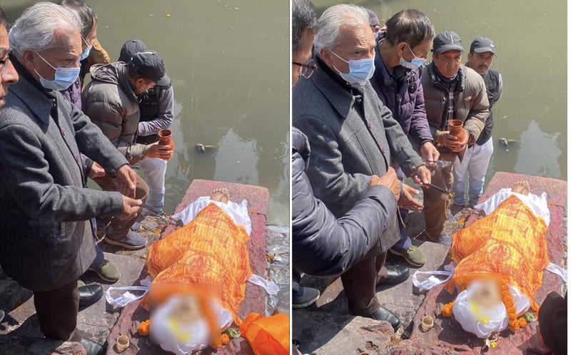 Former PM Bhattarai bereaved of father