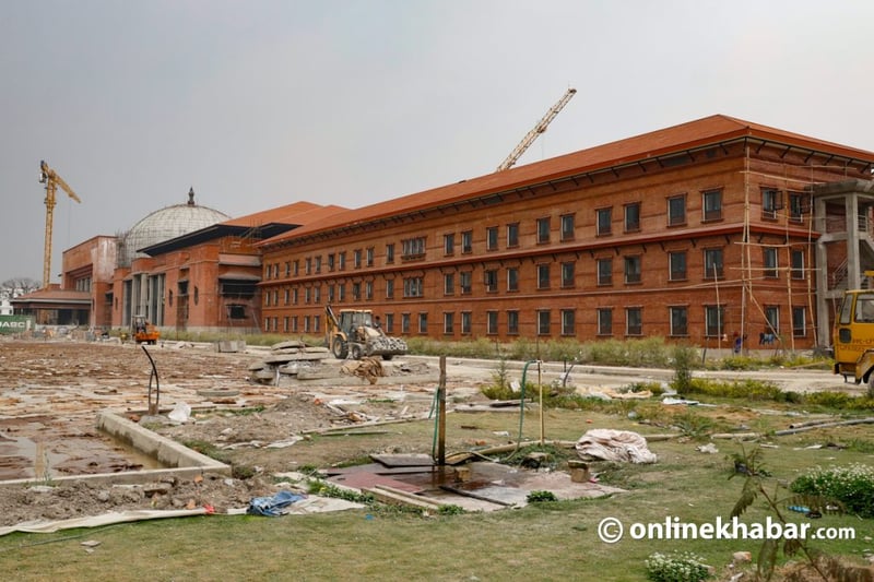 New Parliament Building at Singha Durbar nears completion (Photos)
