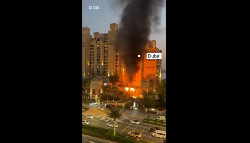 Luxury Dubai hotel hit as Iran launches retaliatory strikes across region
