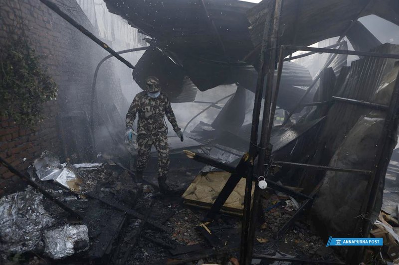 Fire breaks out at timber warehouse in Tinkune