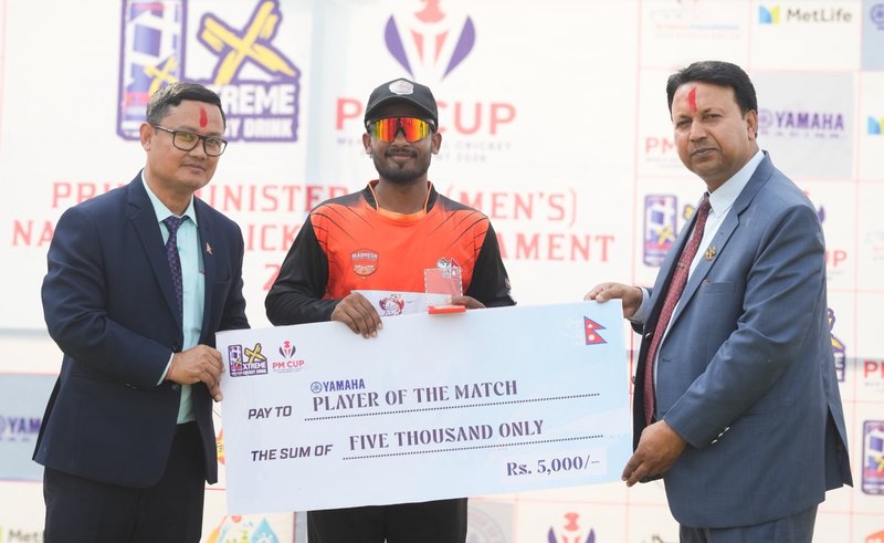 प्रधानमन्त्री कप क्रिकेटमा मधेसको अपराजित यात्रा कायमै, लुम्बिनी २५ रनले पराजित