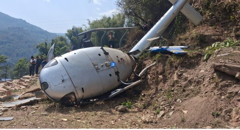 खोटाङमा हेलिकोप्टर दुर्घटनाका घाइते र पाइलटलाई काठमाडौं ल्याइयो