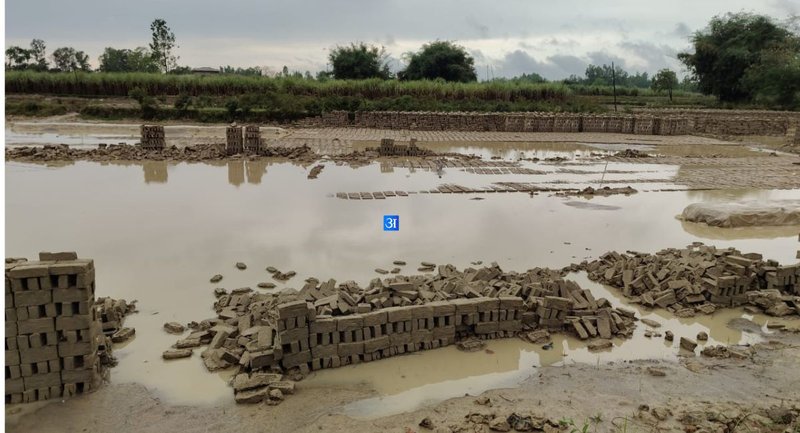 वर्षाले इँटा उद्योगमा करोडौंको क्षति, मारमा उद्योगी