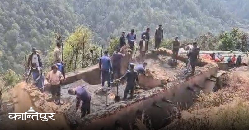 विकको जलेको घर पुनर्निर्माण गरिँदै