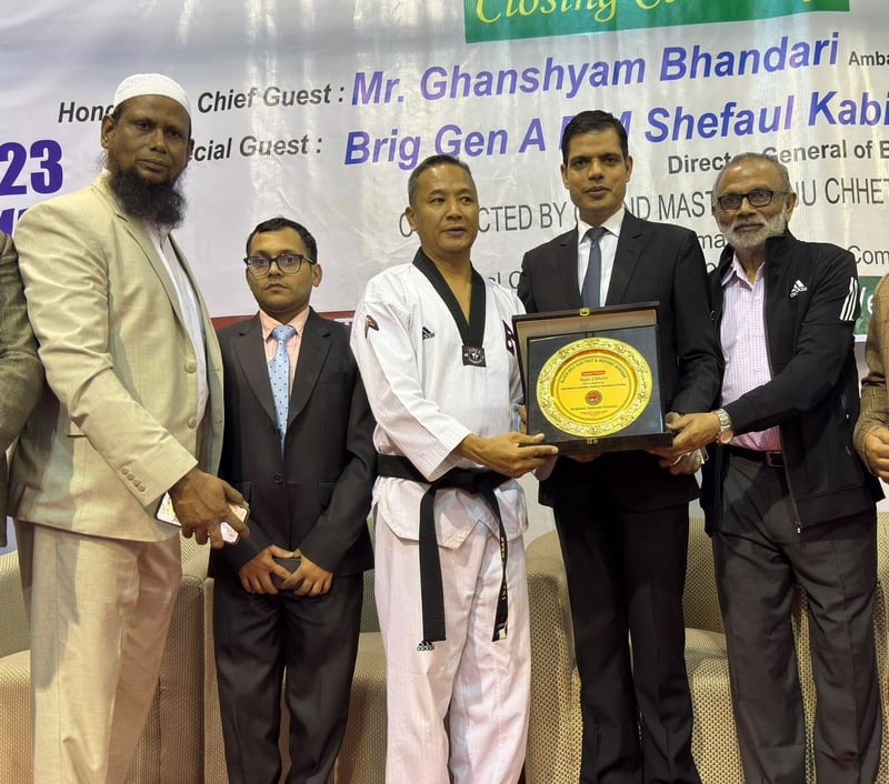 Grand Master Chhetri conducts Black Belt Dan Promotion and Referee Seminar in Bangladesh