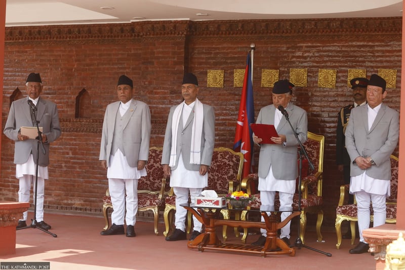 Eldest MP Arjun Narasingha KC takes oath before President Paudel