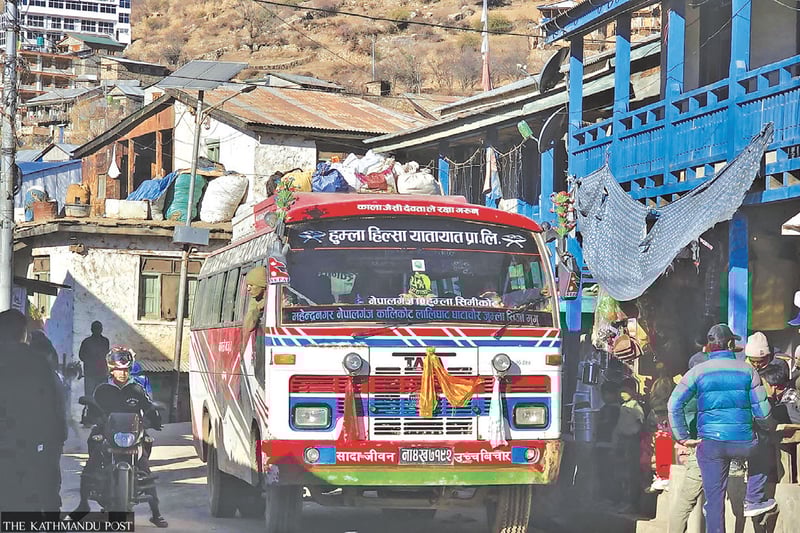 Humla residents relieved with direct bus service to Kathmandu