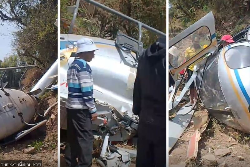 Helicopter crashes during landing in Khotang; one injured, pilot safe