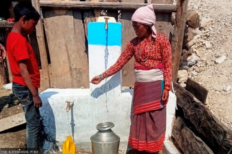 Piped water reaches most households in remote Jumla village