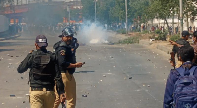 10 dead after protests erupt in near US consulate in Karachi: hospital official