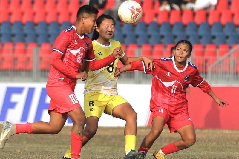 Nepal beat Bhutan 2–1 to keep final hopes alive in SAFF U19 Women’s Championship