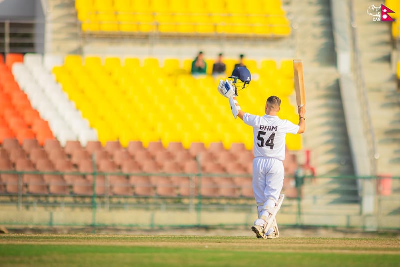 Bhim Sharki hits century on opening day of Jay Trophy