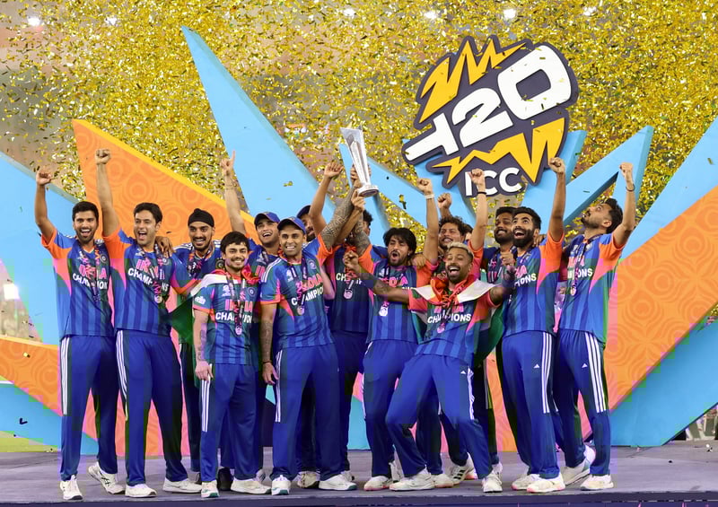 Rampant India complete cricket T20 World Cup treble, NZ fall short again