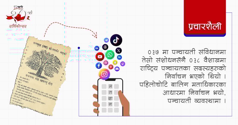 ती चुनाव, यो चुनाव– प्रचारशैली पर्चादेखि डिजिटल ‘वेभ’सम्म