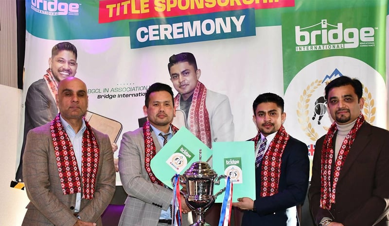 ब्रिटिस गोर्खाली क्रिकेट लिगको टाइटल स्पोन्सरमा ब्रिज इन्टरनेसनल