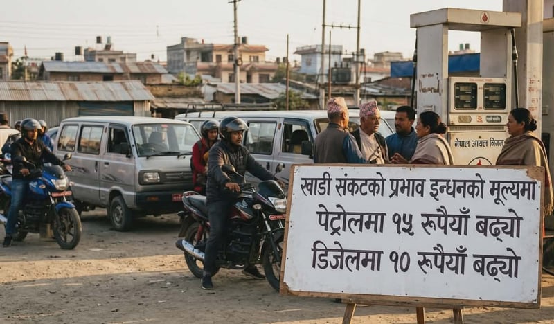 मध्यपूर्वमा बढ्दो तनावले तेलको मूल्यमा भारी वृद्धि, पेट्रोल लिटरमै १५ रुपैयाँले बढ्यो