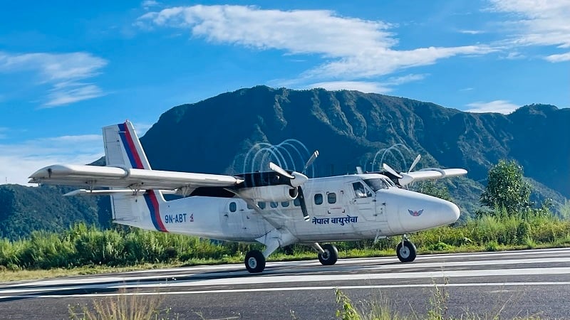 प्रतिकूल मौसमका कारण रेसुङ्गा विमानस्थलमा केही दिनयता उडान प्रभावित