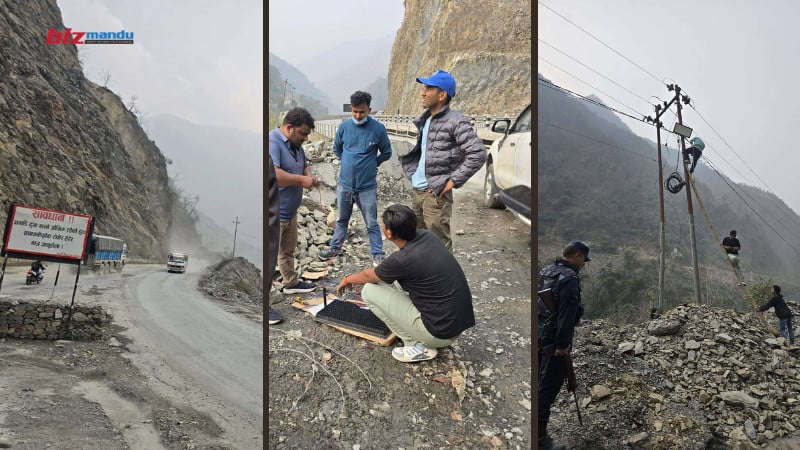 तुइन खोला पुल नजिकै फ्लड लाइट जडान, रातको समयमा सडक सुरक्षित बनाउने प्रयास