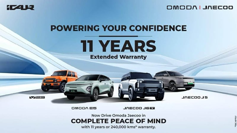 ओमोडा, जेको र आइकार मोडेलका गाडीहरुमा ११ वर्षे विस्तारित वारेन्टीको घोषणा