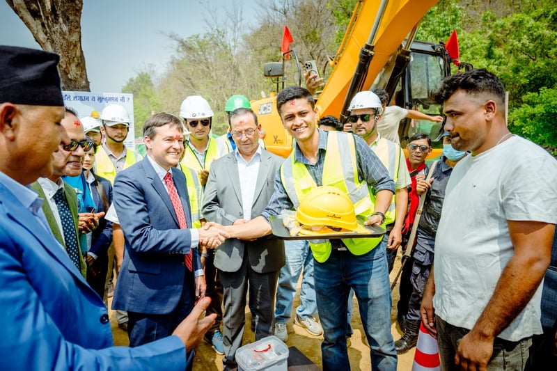 धानखोला-लमही सडकको शिलान्यास, एमसीसीको सहयोगमा ४० किलोमिटर स्तरोन्नति हुँदै