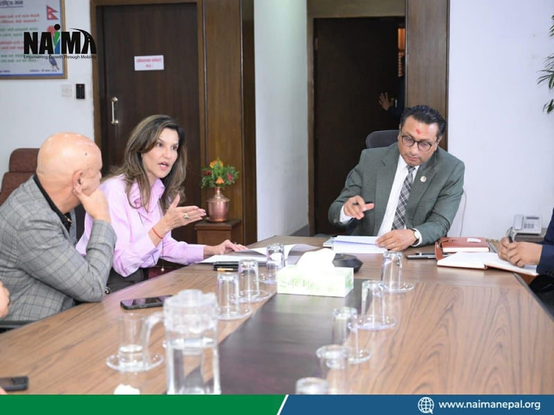 अर्थमन्त्री वाग्ले र भौतिक पूर्वाधार मन्त्री लम्सालसँग नाइमा प्रतिनिधिमण्डलको छलफल