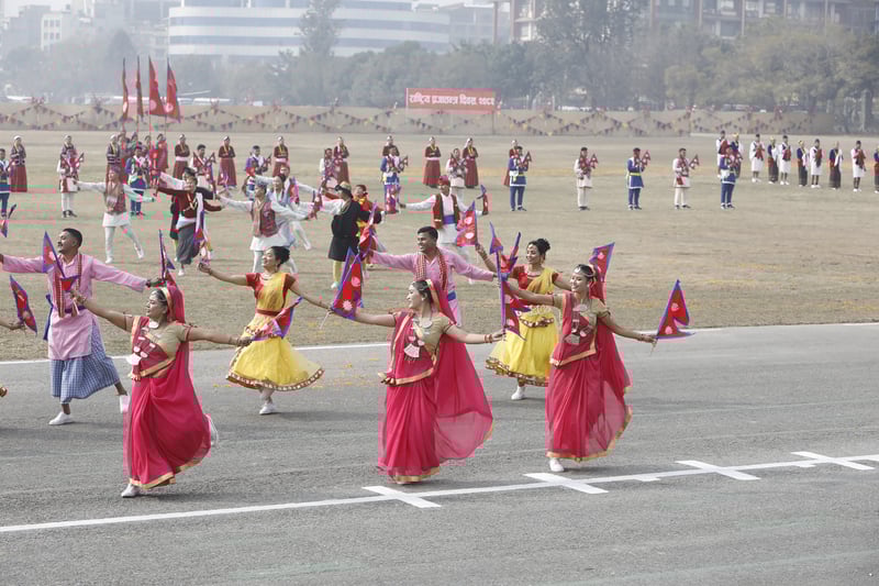 टुँडिखेलमा प्रजातन्त्र दिवस (फोटो फिचर)