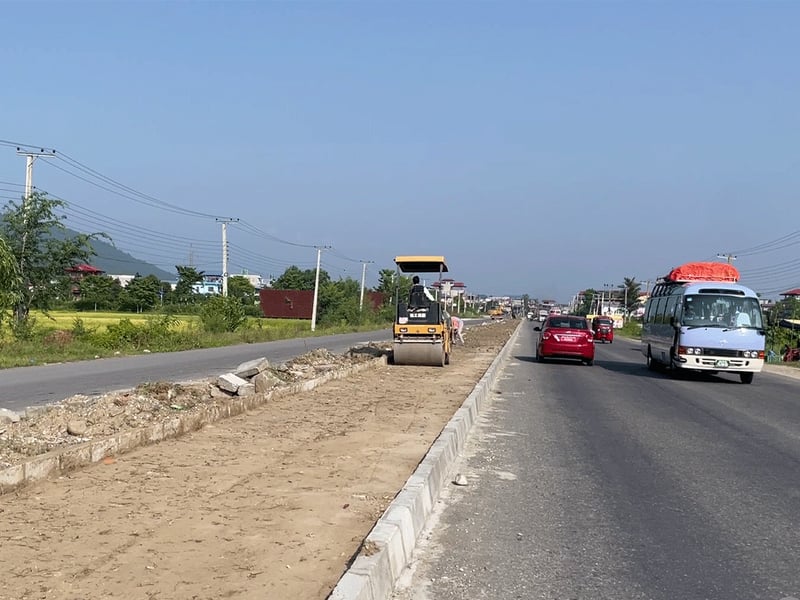 तीन वर्षमा मुग्लिन–मलेखु सडकको काम ३७ प्रतिशत