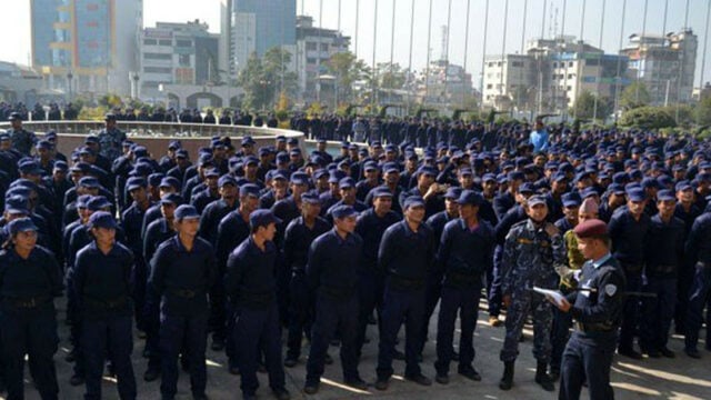 Farewell to election police in Kathmandu Valley on Thursday