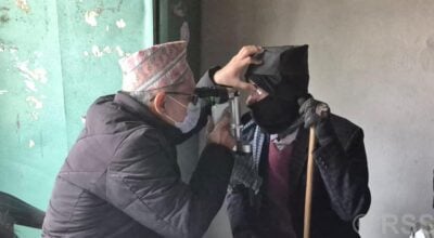 Free eye check-up camp in Ghodaghodi: 75 of 384 people diagnosed with cataracts