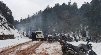 Heavy snowfall blocks Mid-Hill Highway in Rukum East, rescue operations underway