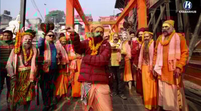 Naga Babas arrive in Kathmandu ahead of Maha Shivaratri