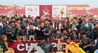 Sahara Club Pokhara lifts Aha Rara Pokhara Goldcup trophy