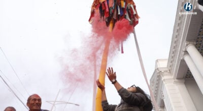 Holi festival begins in Bhaktapur