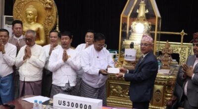 Nepal donates $300,000 to Myanmar for Mahamuni Pagoda reconstruction