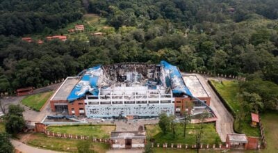 Govt begins reconstruction process of fire-damaged Godavari Convention Hall