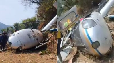 Helicopter crashes during landing in Khotang