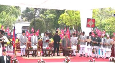 Newly appointed ministers take oath at Shital Niwas