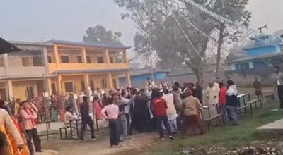 Voting suspended at a polling center in Balara, Sarlahi