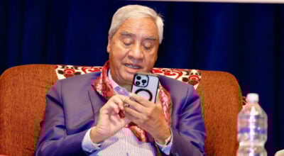 Deuba leaves Singapore for Hong Kong