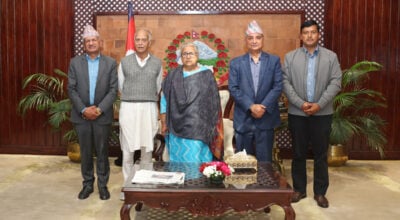 PM Sushila Karki consoles UML leaders after electoral defeat