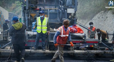 Blacktopping work begins on Dhulikhel–Khawa road section