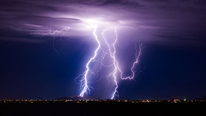 Six persons injured in lightning
